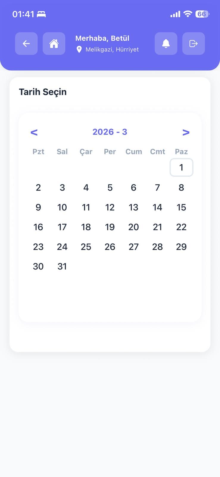 Kuafrand randevu tarihi seçim takvimi